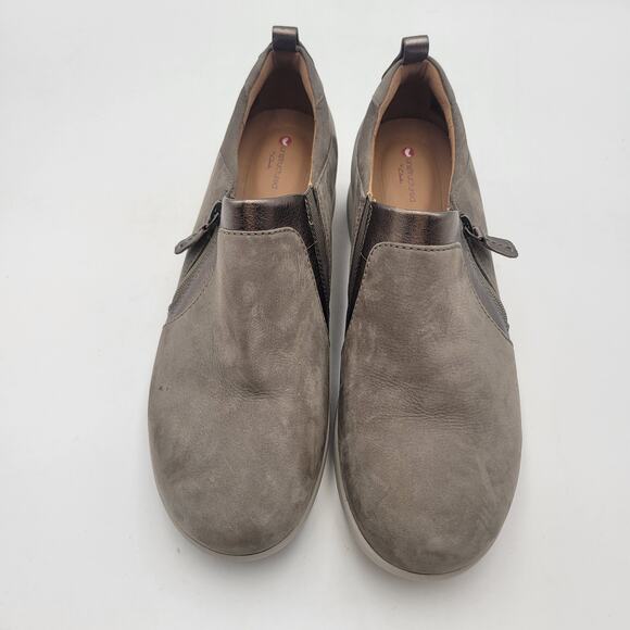 Clarks unstructured Side-Zip Slip-On Shoes Un.Adorn Zip Taupe 8.5 M - Picture 5 of 16
